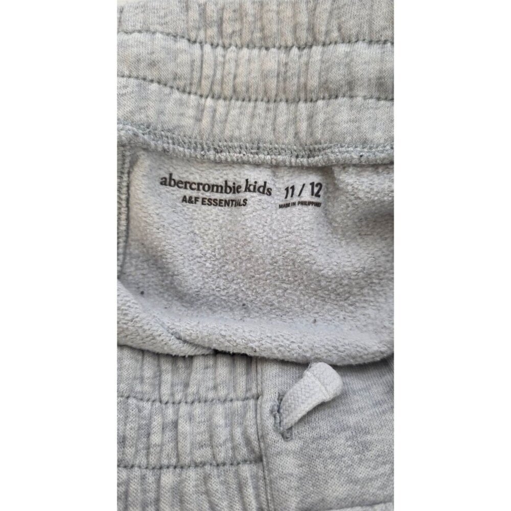 Kid's Abercrombie Light Gray Drawstring Wide-Leg Sweatpants size: 11/12 - Picture 3 of 6
